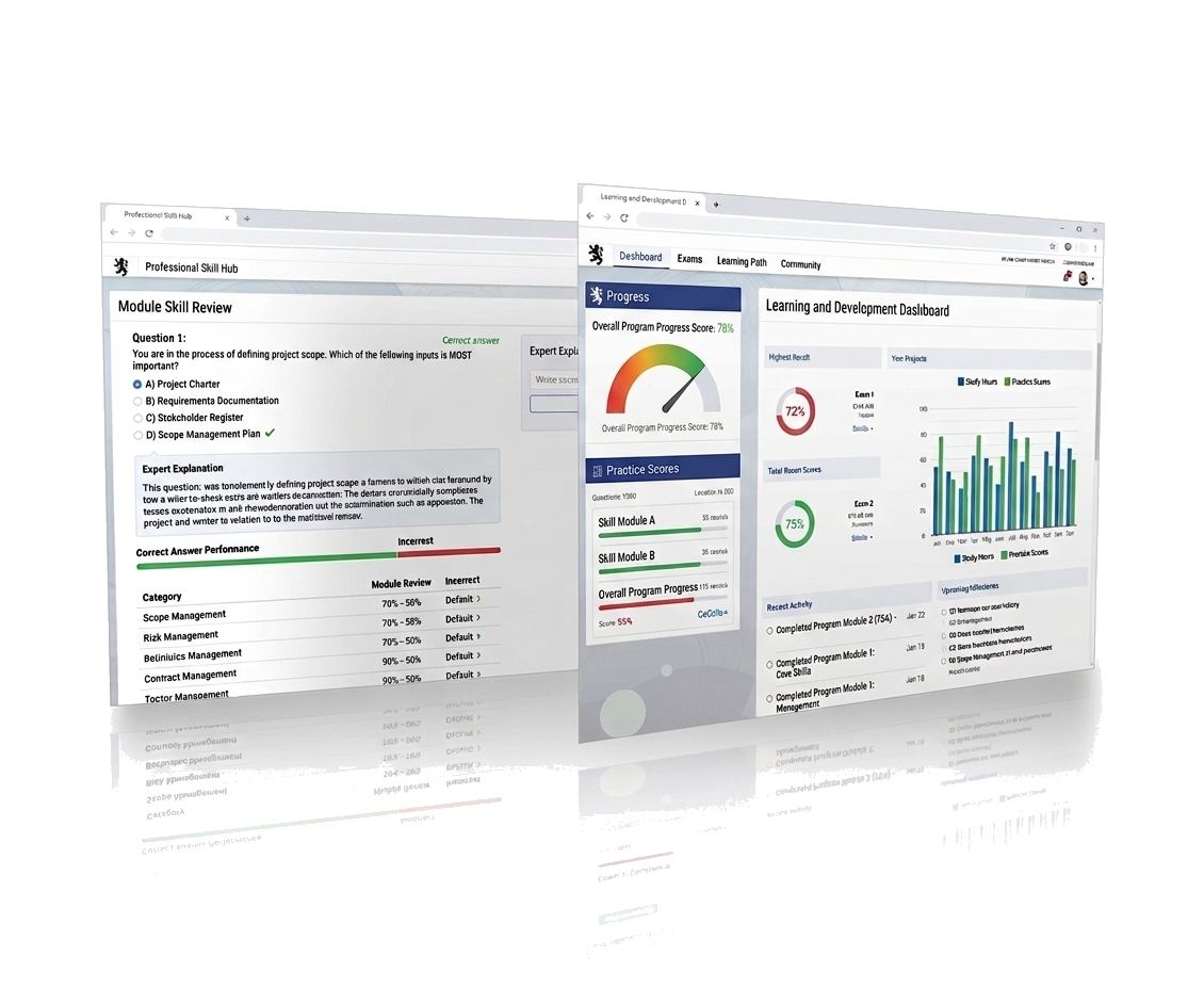 CEH Exam progress dashboard preview